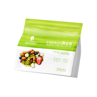 三昌宇治抹茶白巧燕麦脆抹茶粉即食燕麦代餐坚果烘焙麦片【百补】
