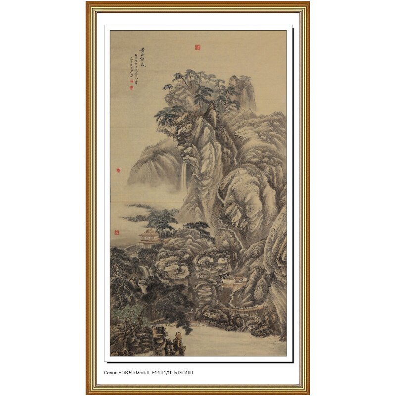 客厅一枫斋纯手绘精品国画仿古山国画