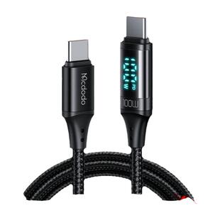 麦多多双头Type-C数据线数显Ctoc适用苹果17/16手机15pro华为USBC-C充电线联想小米笔记本电脑PD100W功率显示