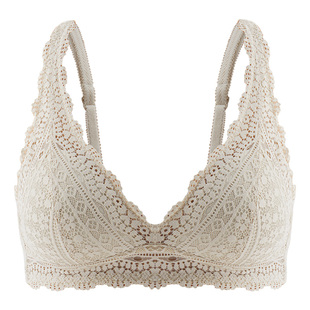 内衣女小胸聚拢显大法式性感蕾丝25年新款薄款无钢圈不空杯文胸罩