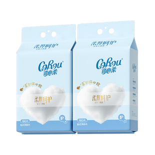 可心柔悬挂式洗脸巾加厚绵柔巾180抽2提