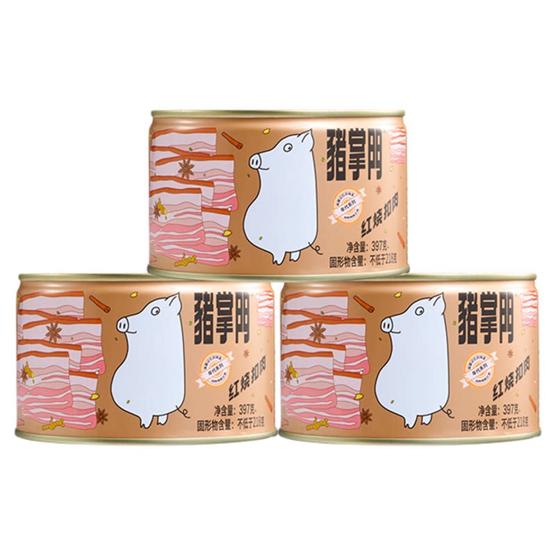 猪掌门虎皮红烧扣肉罐头397g/罐