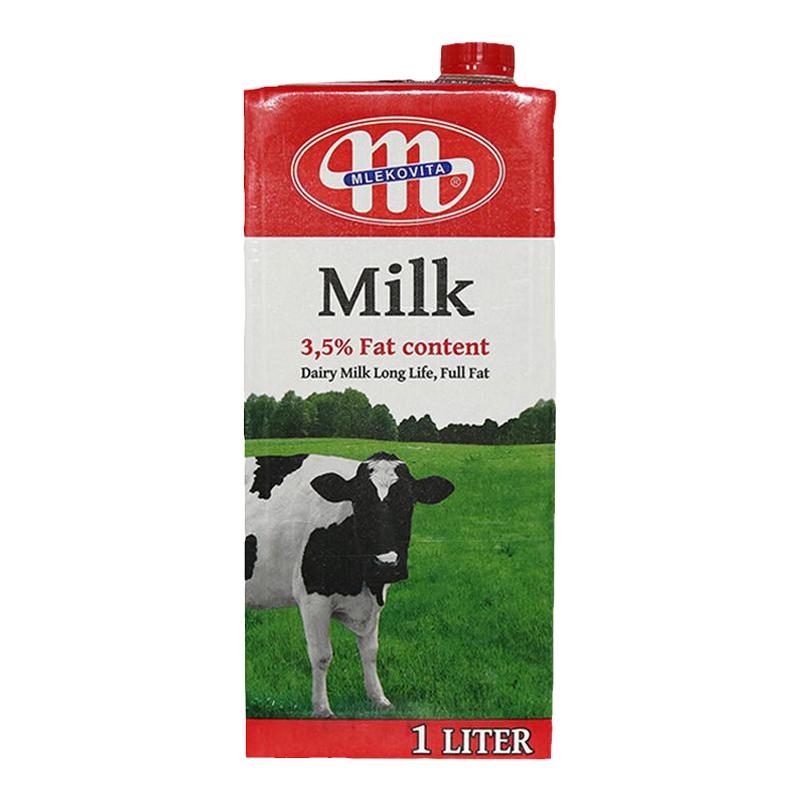 Milk波兰原装进口大M烘焙奶茶原料美可全脂纯牛奶1L*12盒整箱多省