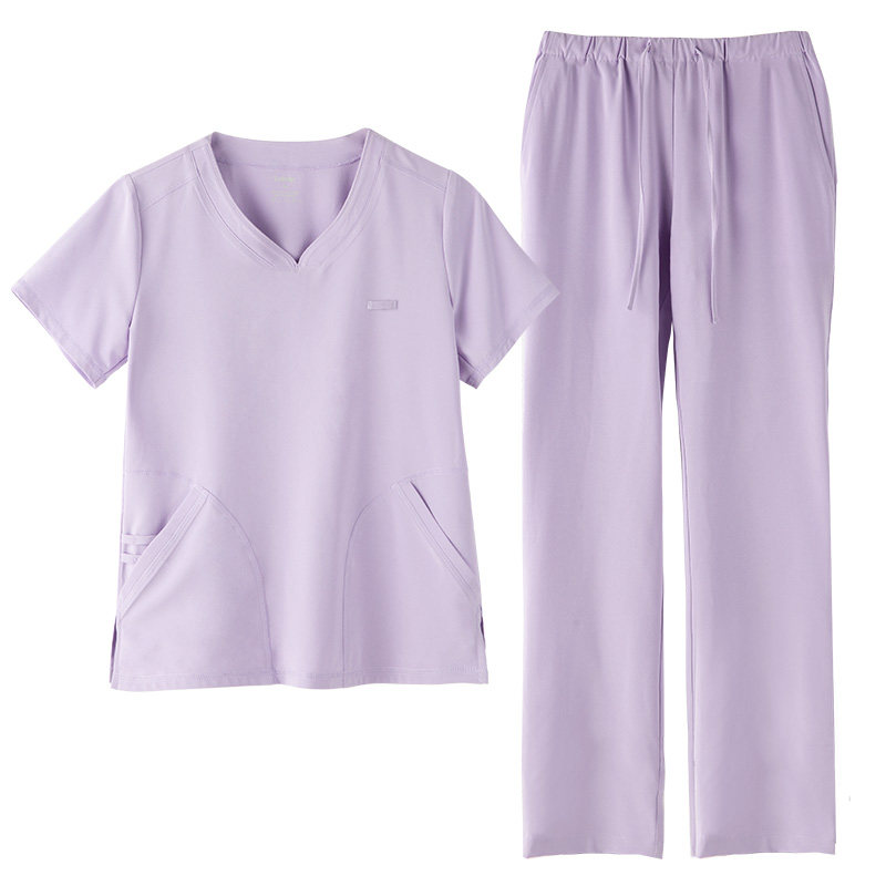 乐倍康弹力洗手衣护士服短袖女速干