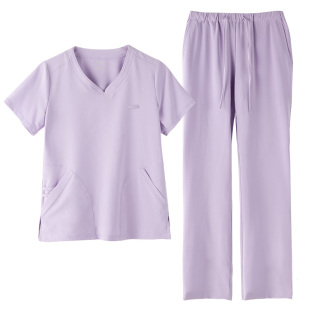 乐倍康弹力洗手衣护士服短袖女速干手术衣整形美容院工作服套装夏