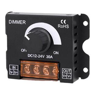 LED调光控制器单色灯带12-24V旋钮DC无极开关灯条亮度调节器