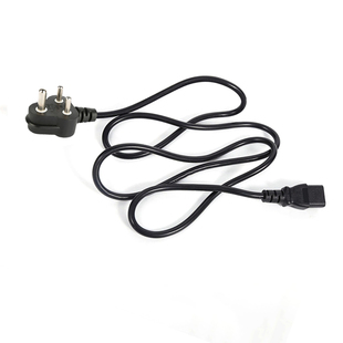 小南非三芯0.5/0.75/1.0平方印度标准纯铜电源线c13品字尾插头线