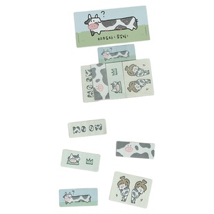 白日几何布贴P头系列索引贴刺绣奶牛牛马打工贴可爱手帐DIY贴纸