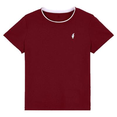 圆领正肩显瘦短袖t恤女精梳棉