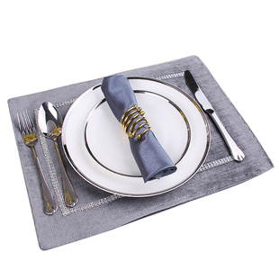 样板间摆台碗碟套装高档西餐盘子酒店餐具创意菜盘家用陶瓷银边盘