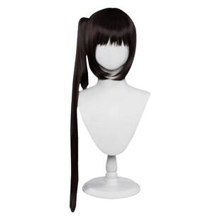 预售【桂】碧蓝航线镇海旗袍假发cosplay道具奇响华殿黑色单马尾