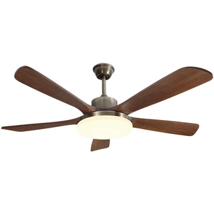 爱多辉中古风扇灯实木古铜色新中式复古护眼客厅卧室餐厅风扇吊灯