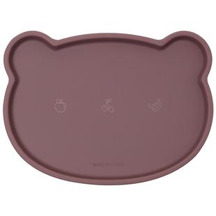modui韩国进口宝宝餐盘硅胶小熊碗吸盘式猫咪碗水果盘儿童辅食碗
