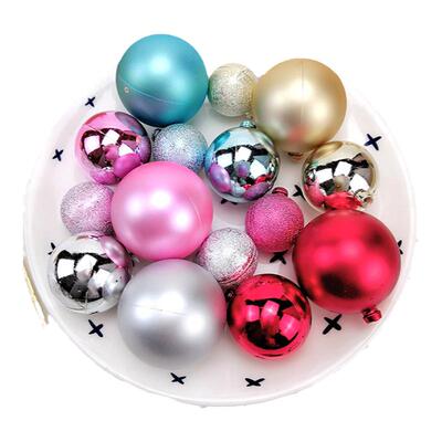 烘焙派对插牌哑光彩色球蛋糕装饰