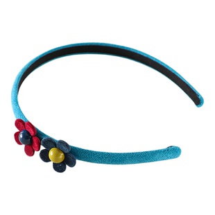 秋冬甜美复古小花朵儿童发箍简约细边女童百搭布艺头箍不勒头发卡