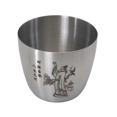 304不锈钢啤酒杯三两单层加厚