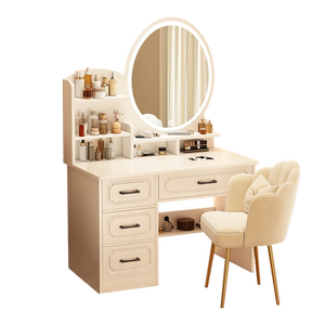 欧式梳妆台卧室简约现代2025年新款书桌化妆桌一体化妆台梳妆桌子