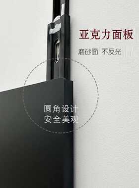 简约超薄上推拉白色亚克力电表箱装饰画推拉遮挡画家用配电箱遮丑