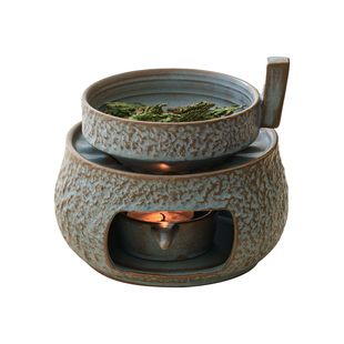 榜盛日式烤茶炉手工粗陶烘烤炉茶叶提香器烤雪松扩香炉香薰炉