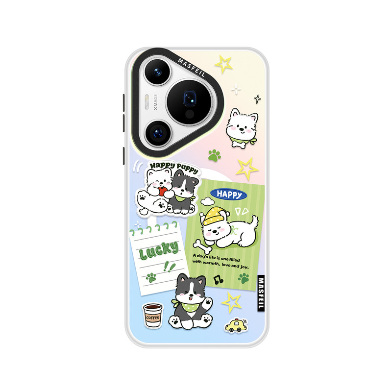 ZHIZHE×标签狗狗适用华为Pura90Pro手机壳p70新款磁吸p60带支架p80pro+套可爱p50全包高级感Ultra好看女