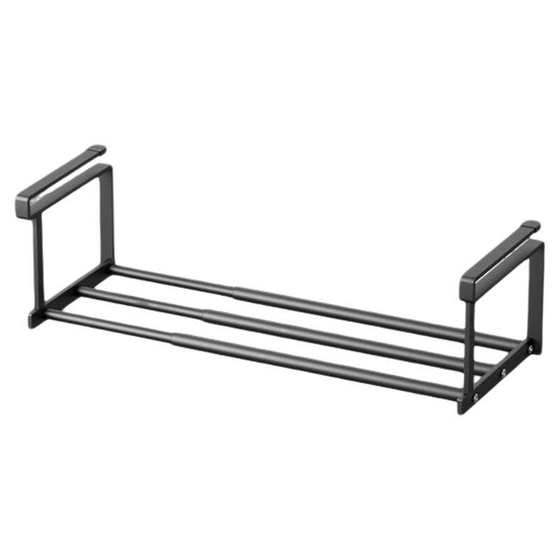 可伸缩分层脸盆隔板下挂篮免打孔家用加高柜鞋架易安装浴室置物架