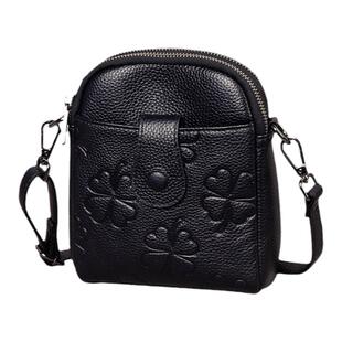 真皮小包包女士2026新款压花礼物妈妈款手机包头层软皮单肩斜挎包