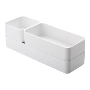 日本霜山抽屉收纳盒内置分格整理盒神器桌面文具厨房里面的小分隔