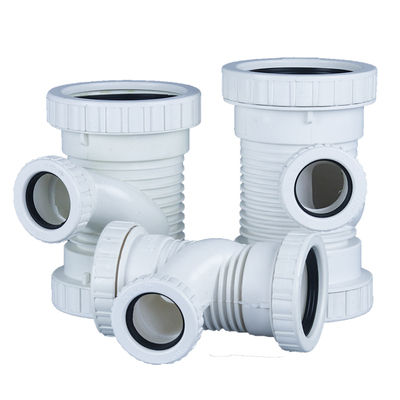 pvcu消音排水管三通橡皮调节50