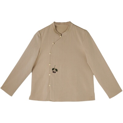 前世今生2023年冬绣花中式衬衫