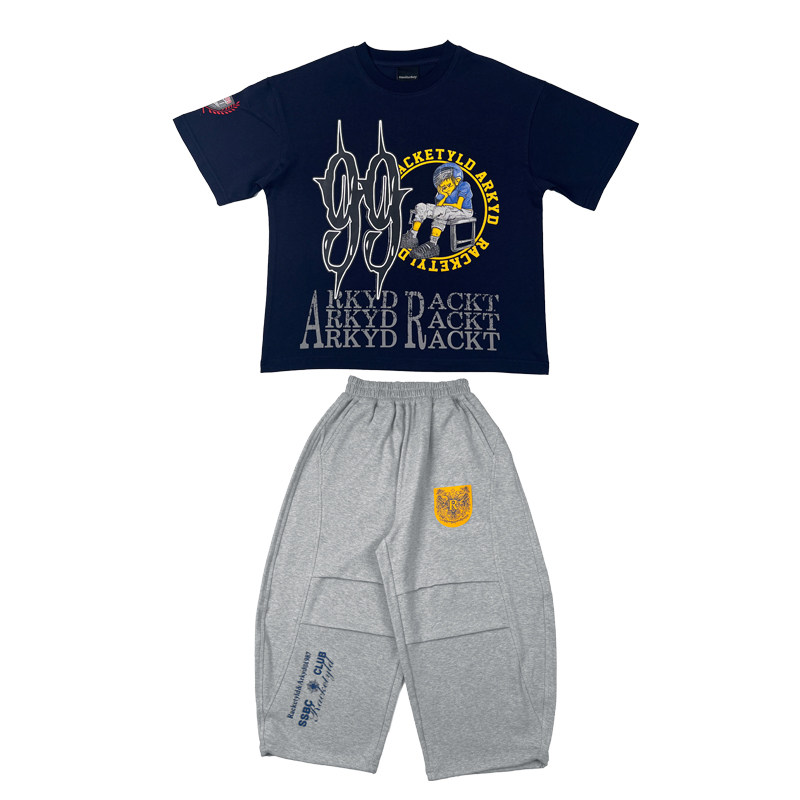 RACKETYLD街舞童装女孩套装帅hiphop嘻哈风儿童潮服街舞服装男童