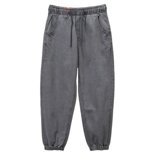 断码清仓特价ABLE JEANS女卫裤运动牛仔裤小码男裤束脚九分哈伦裤