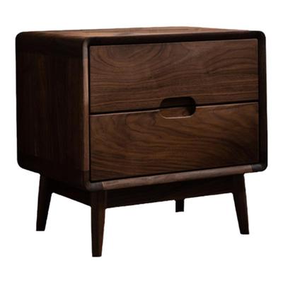 北美黑胡桃木全实木床头柜北欧创