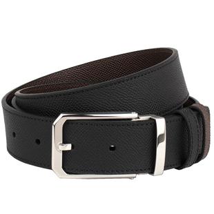 MALOOFDICK马洛夫蒂克腰带黑咖双面头层牛皮针扣裤带新品男士皮带
