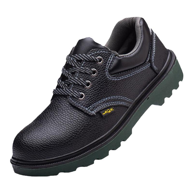 劳保皮鞋男钢包头防砸带钢板防刺穿实心底耐磨舒适电焊工地防护鞋