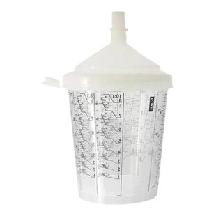 萨塔喷枪免洗壶0.3L/0.6L/0.9L塑料枪壶带刻度调漆杯SATA喷漆枪壶