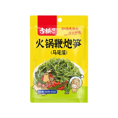 盐渍鞭炮笋脆嫩海藻火锅凉拌食材