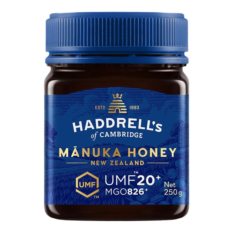 Haddrell's of Cambridge UMF20+麦芦卡蜂蜜250G常温储存纯正蜜版