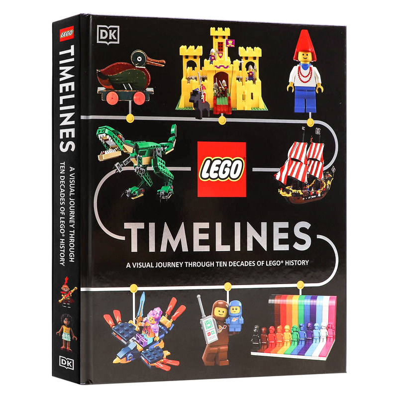 DK乐高历年事件时间表英文原版 LEGO Timelines 穿越十年乐高历史的视觉之旅乐高官方授权图鉴历代人仔经典套装变迁积木爱好者收藏