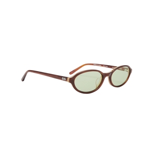 【BONNIE】hug 新款时尚椭圆形Baby棕绿渐变太阳镜