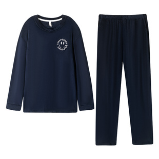 套头圆领冬季珊瑚绒睡衣女款春秋加绒可外穿保暖海岛绒家居服套装