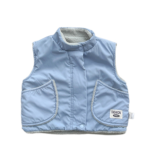 男童冬装外穿马甲儿童加绒加厚坎肩背心洋气宝宝保暖工装百搭马夹