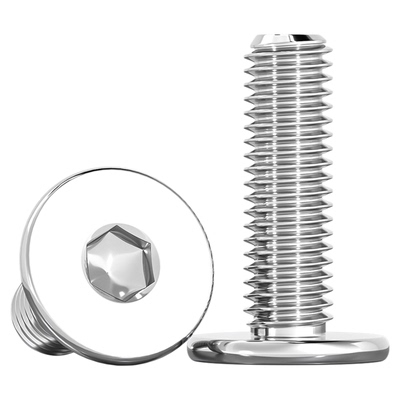 304不锈钢超薄头CM大平头扁平C头极低头内六角螺丝钉M5M6M8M10M12