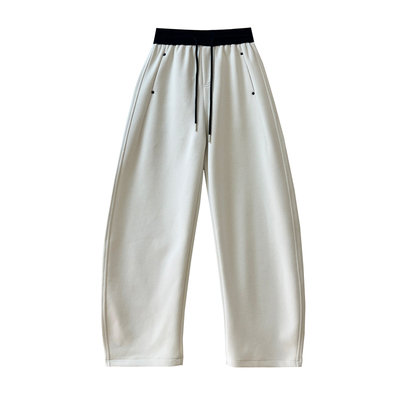 高腰显瘦阔腿弯刀裤女抽绳卫裤