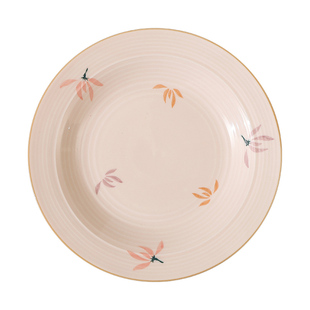 小清新陶瓷盘子深盘釉下彩菜盘家用2026新款碗盘餐具高级感餐盘子