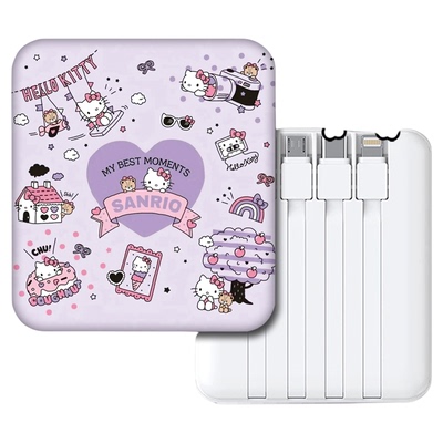 3C认证三丽鸥kitty猫带线充电宝