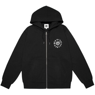 Ed Hardy X男女开衫卫衣100%纯棉秋冬新款连帽烫钻虎头标连帽外套