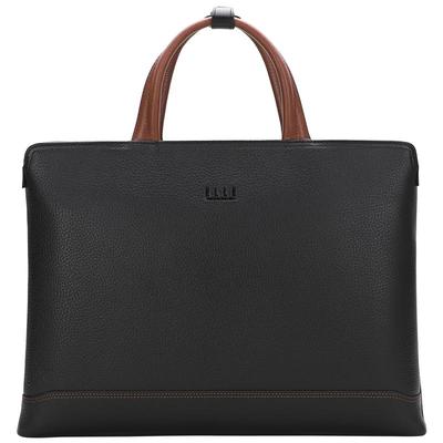 elle横款头层牛皮商务公文包