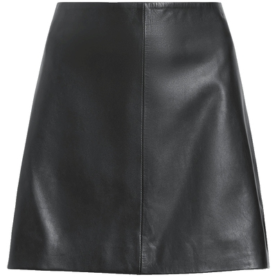 ALLSAINTS女士羊皮半身裙修身百搭迷你裙子春季款女装W020RB