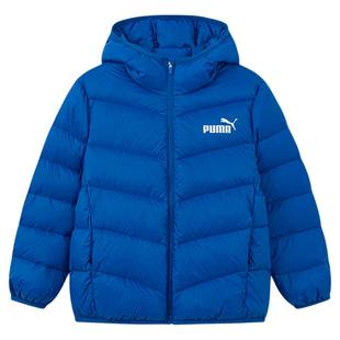 PUMA彪马童装轻薄羽绒服新款秋冬中大童男女童连帽面包服可爱外套