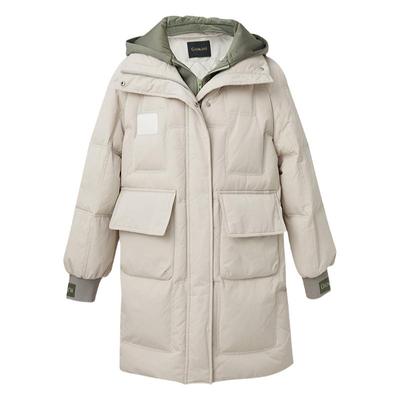 乔万尼中长款连帽羽绒服